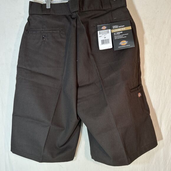 Dickies Men's 13 Inch Loose Fit Multi-Pocket Work Short 34 Dark Brown V1 - Picture 3 of 6